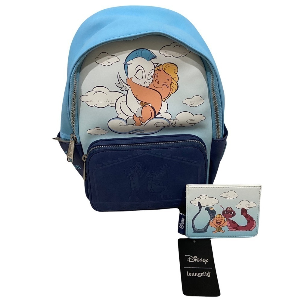 NWT Loungefly Disney Hercules Mini Backpack and Cardholder